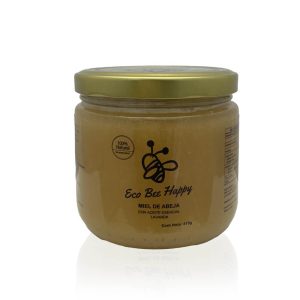 Miel de abeja con aceite esencial de lavanda.