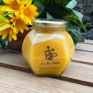 Miel pura de abeja cristalizada mantequilla